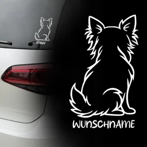 Auto Aufkleber | Chihuahua | Wunschname Hund | Heck Personalisiert Sticker 71 - Bild 1 von 4