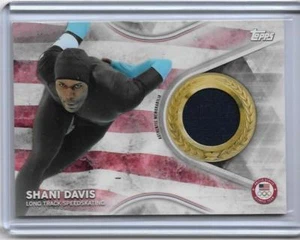 AWESOME 2018 TOPPS OLYMPICS SHANI DAVIS RELIC CARD ~ SPEEDSKATING GREAT ~ QNTTY - Picture 1 of 2