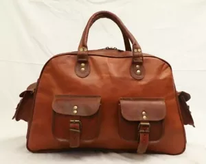 Tasche Leder Reise Echt Gepäck Wochenende Seesack Übernachtung Fitness Herren... - Bild 1 von 5