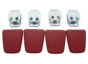 PG Classic 2850-SBR Mopar A,B,C,E-Body Shoulder Belt Clips (Red) - Picture 1 of 1