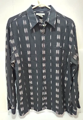 Marquis Men's Long Sleeve Pocket Dress Shirt Black  Accent - Image 1 of 4