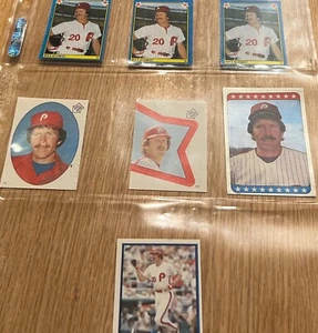 Topps Sticker Mike Schmidt Baseball Cards 7 cards lot - Picture 1 of 3