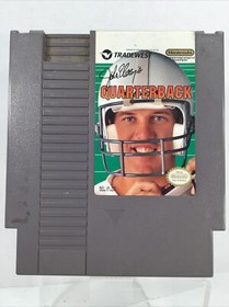 Nintendo NES John Elway's Quarterback Video Game Cleaned Tested 1989 Cartridge