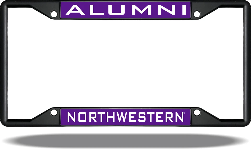 Marco de matrícula negro Northwestern ALUMNI Foto 1 de 1