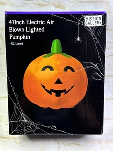 Halloween Inflatable 47" Jack-O-Lantern Pumpkin Electric Air Lighted Yard Decor - Picture 1 of 11