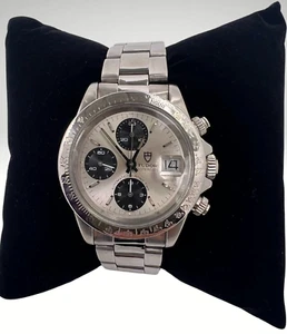 Vintage Tudor Heritage Big Block 40mm Watch W/ Chronograph Rolex Bracelet - Picture 1 of 12