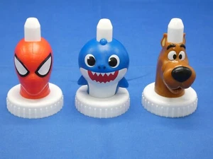 Good To Grow Toppers Baby Shark Daddy & Spiderman & Scooby Doo Lot Good2Grow - Picture 1 of 5