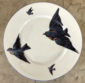 VINTAGE VICTORIA AUSTRIA BLAUER VOGEL SPEISETELLER - 10" - Bild 1 von 4
