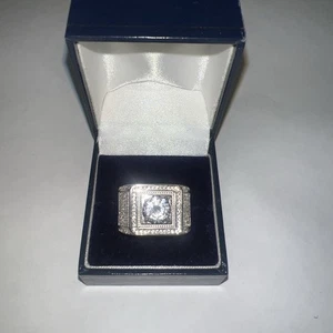 925 Sterling Silver Mens Ring. Size T . 10.2grams - Picture 1 of 7