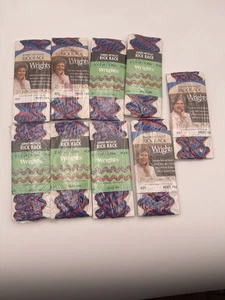 Menge 9 Wrights-Metallic RickRack 5/8" W 2 1/2 yd rot/blau einige Paketverfärbungen - Bild 1 von 5