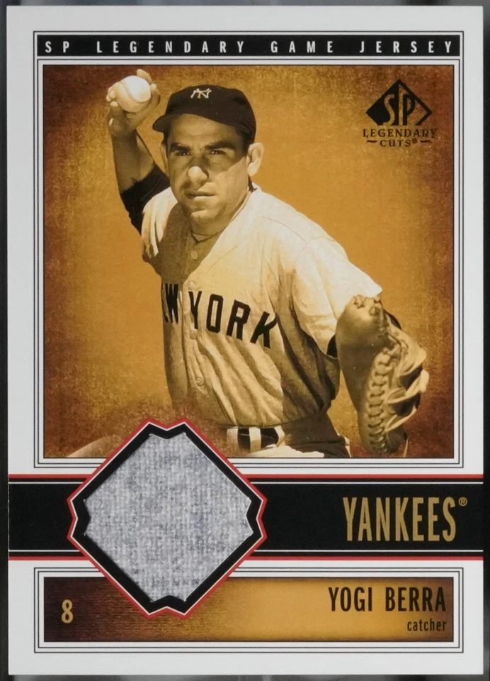 2002 SP Legendary Cuts - Game Jersey Baseball Yogi Berra #J-YBe NM - Image 1 of 1