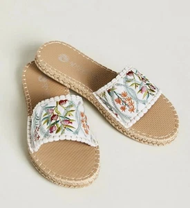 SEA STAR Embroidered Neoprene Spartina 449 X Beachwear Water Slides Size 11 - Picture 1 of 9