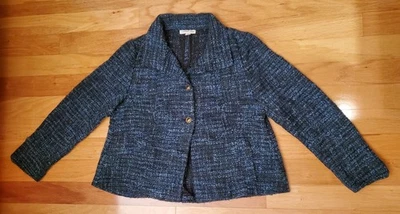 Blazer vintage Coldwater Creek para mujer talla mediana (10-12) tweed tejido multicolor Foto 1 de 4
