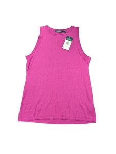 Lauren Ralph Lauren Modal Silk Knit Tank Top Medium Pink Purple Soft Career - Picture 1 of 7