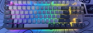 ASUS ROG Strix Scope NX TKL Przewodowa mechaniczna klawiatura do gier RGB Moonlight biała - Zdjęcie 1 z 5