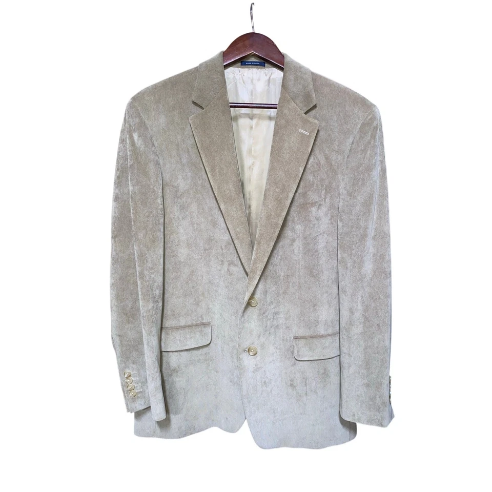 Polo Ralph Lauren Beige Blazer Sport Coat Corduroy Jacket Men's Size 40 L - Image 1 of 4