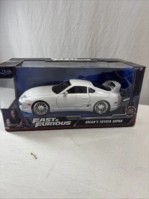 Fast & Furious 1:18 Diecast Vehicle: White Toyota Supra Rare MIB Brian’s Supra - Image 1 of 4