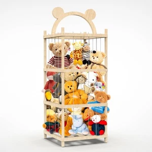 Stuffed Animal Zoo Storage, Large Stuffed Animal Storage Wooden Stuffed Animal C - Picture 1 of 8