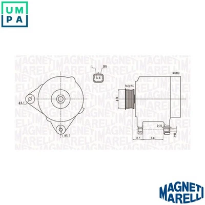 ALTERNATOR 063731824010 FOR RENAULT LAGUNA/II/Grandtour/Sport/Tourer TRAFIC 2.2L - Image 1 of 4
