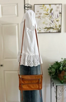 Bolso Bandolera Hobo International Original Mission Pequeño Cuero Naranja Bolso de Mano Foto 1 de 4