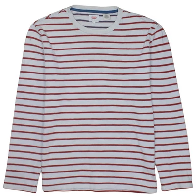 Sudadera Levi's Años 90 Rayas Cuello Redondo Pequeña Blanca Foto 1 de 4