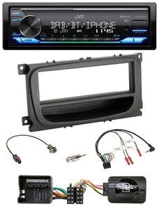 JVC Bluetooth DAB USB Lenkrad Autoradio für Ford C-Max Galaxy Focus ab 07 schwar - Bild 1 von 11