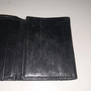 Rolf Lambskin Black Wallet Pre-owned Trifold - Picture 1 of 9