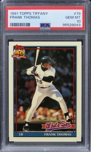1991 Topps Tiffany Frank Thomas HOF #79 PSA 10 GEM COMME NEUF - Photo 1/2