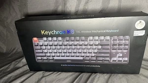 Clavier mécanique sans fil Keychron K8 - Rétroéclairage blanc, Gateron G Pro Marron - Photo 1/4