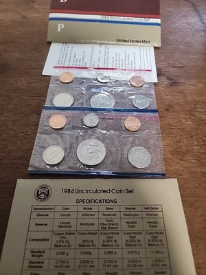 1984 P&D United States Mint Coin Set 10 Piece Collection - Image 1 of 4
