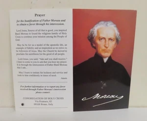 Reliquie & Gebetskarte für Pater Moreau (Basilius Antonius Moreau, Gründer des Heiligen Kreuzes) - Bild 1 von 1