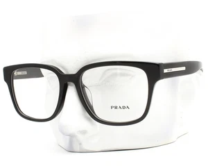 Prada Eyeglasses Glasses VPR A09F 16k-1O1 Polished Black w/case Alternative Fit - Picture 1 of 9