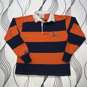 Syracuse Orange Donegal Bay Navy/Orange Rugby Style Long Sleeve Polo Womens Xs - Picture 1 of 9