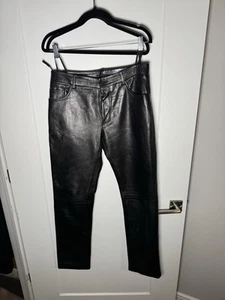 Helmut Lang Archive 90s/00s Black Leather Pants - Picture 1 of 13