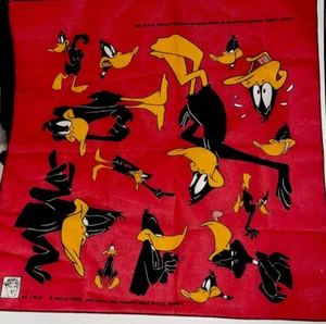 Daffy Duck Large Bandana Kerchief Bandaroos 1993 NOS Nice Finish Vintage - Bild 1 von 12