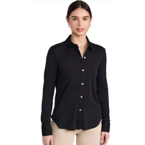Theory Riduro Organic Cotton Button-Up Shirt-GraySz P discontinued NWT 150 - Picture 1 of 6