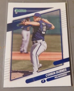 2021 Donruss Optic #144 CORBIN BURNES Milwaukee Brewers - Picture 1 of 2