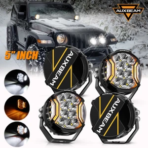 AUXBEAM 4pcs 5"Inch LED Side Shooter Hyper Spot Pods For 2023 Can-Am Maverick R - Foto 1 di 12