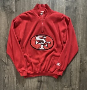 Men Sz XL Vintage San Francisco 49ers Niners Starter Authentic Pro Line Sweater - Picture 1 of 3