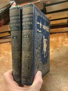 Washington Irving Knickerbocker's History Of New York 1892 2 Volume Set - Picture 1 of 10