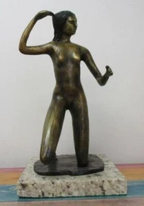 ESCULTURA DE BRONCE FIRMADA Y NUMERADA LEO MOL "EL BAÑISTA" - Imagen 1 de 6