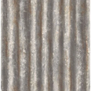 Corrugated Metal Look Wallpaper Steel Silver 22333 - Picture 1 of 2