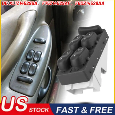 Interruptor principal de ventana eléctrica del lado del conductor para Ford F250 F350 F450 F550 1999-2001 Foto 1 de 4