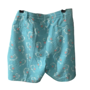PGA TOUR Blue Flamingo Seersucker Herren Golfshorts feuchtigkeitsableitend Gr. 42 Neu mit Etikett - Bild 1 von 4