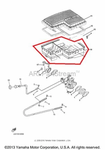 NEW OEM YAMAHA PRO HAULER 700 2WD AIR CLEANER CASE HOUSING - Image 1 of 1