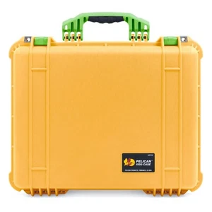 Yellow & Lime Green Pelican 1550 case. With foam. - Picture 1 of 3