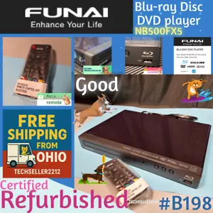 Funai Blu-ray Disc Player with USB Port ( NB500FX5 ) with Remote Controller - Picture 1 of 24
