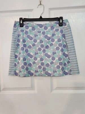 Pantalón corto de tenis de golf Bette & Court para mujer lavanda y círculos verdes talla S Foto 1 de 3