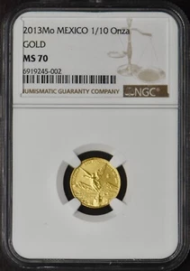 2013-Mo Mexico Gold 1/10 Onza - NGC MS70 - ✪COINGIANTS✪ - Picture 1 of 2