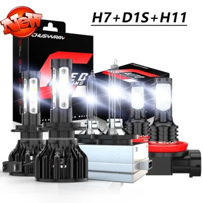 For BMW 750i 750Li 760Li 2006-08 LED HID Headlight High/Low+Fog Light Kit - Image 1 of 4